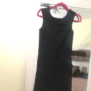 Black dress thigh length 33” long